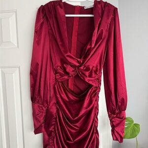 Elegant Burgundy Dress